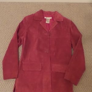 Women's suede button up jacket- size XS